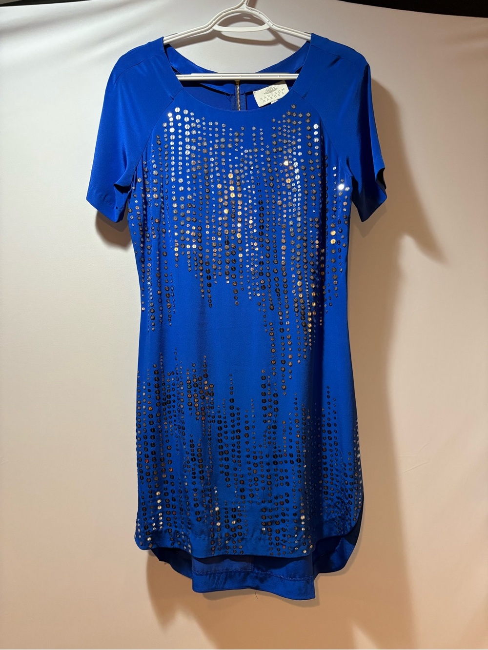 Madison Marcus Royal Blue Sequin Short Sleeve Tunic